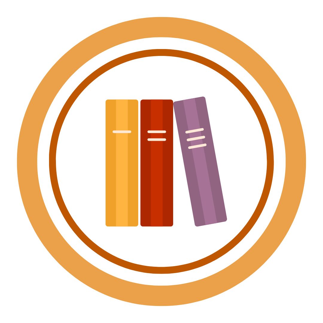 book icons in circle